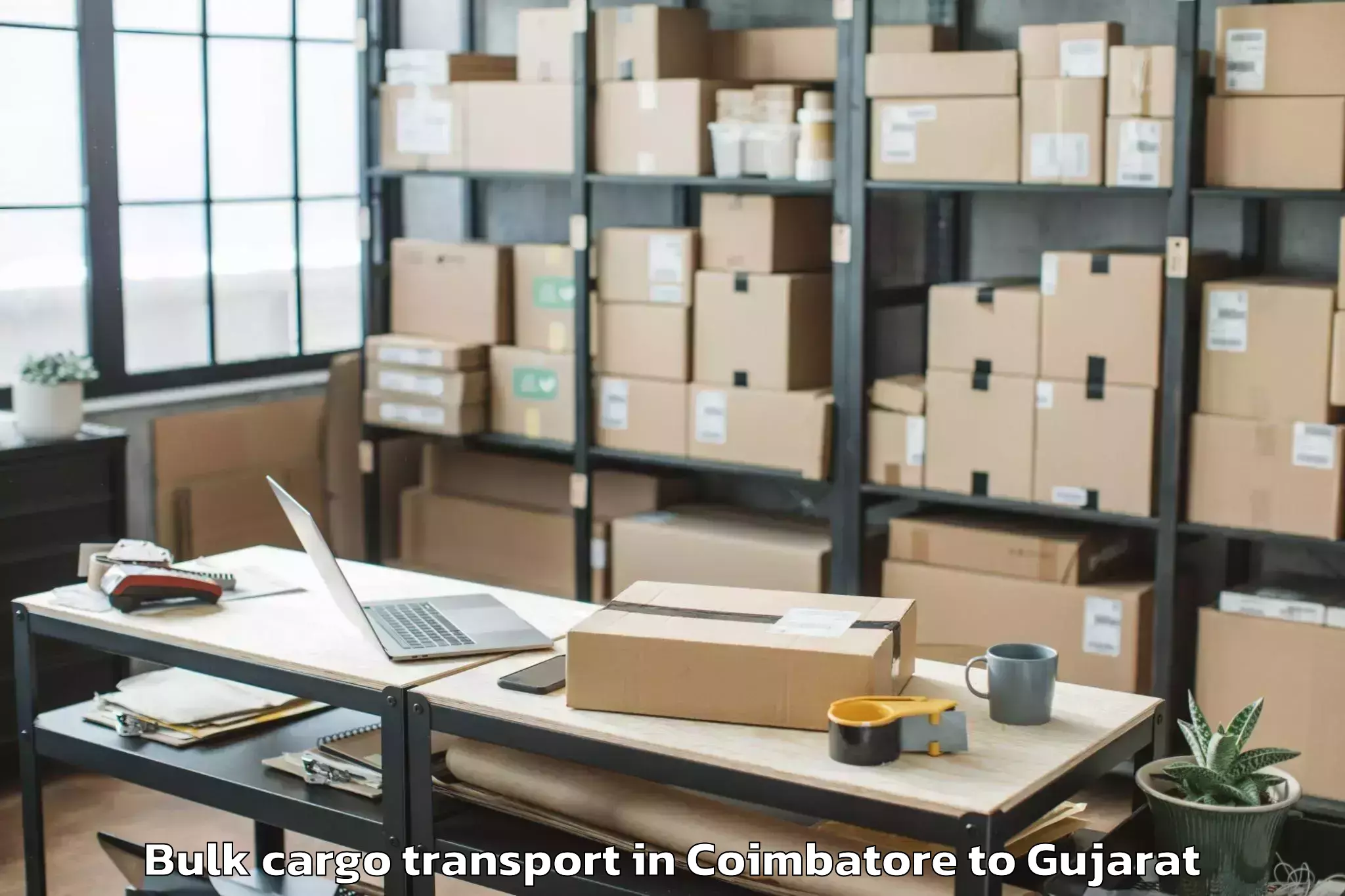 Book Coimbatore to Kadodara Bulk Cargo Transport